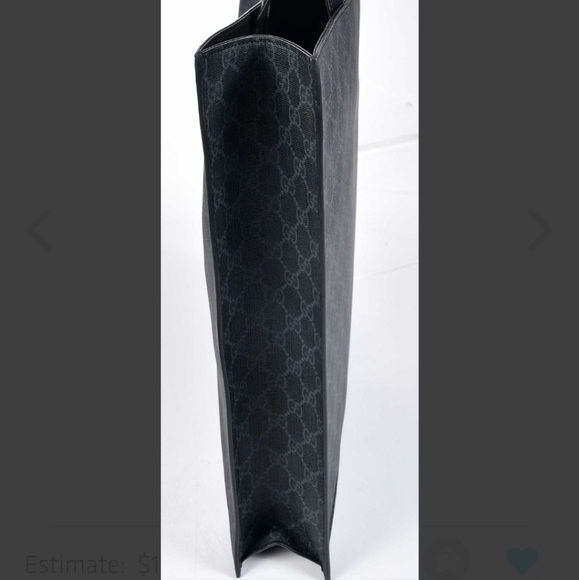 Soft GG Supreme Monogram Appia Calfskin Web Vertical Tote Black - Picture 5 of 9